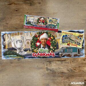 3/$77❤️National Lampoon's Christmas Vacation Merry Clarkmas panoramic puzzle